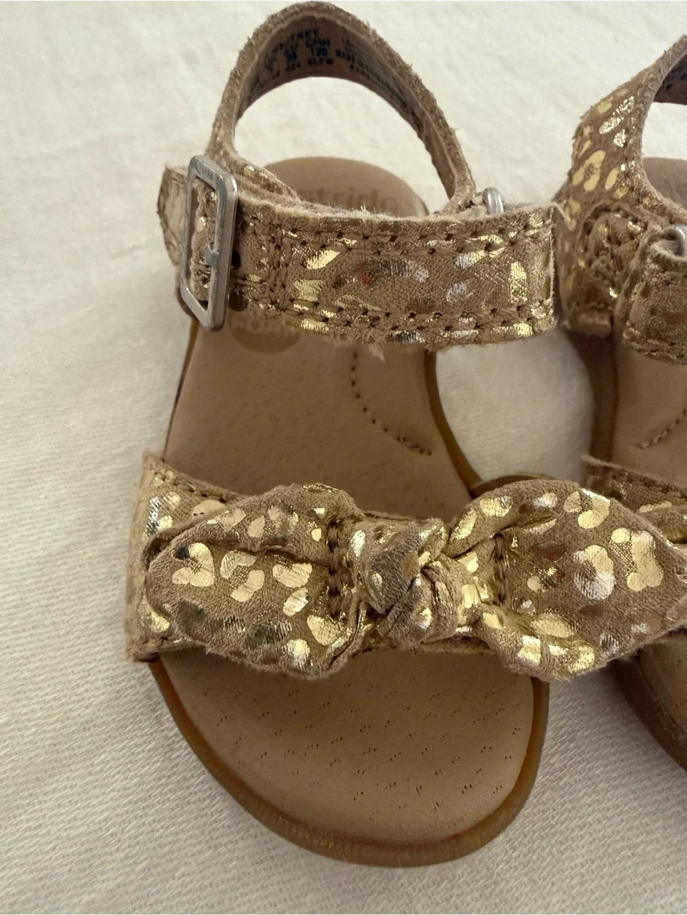 Stride Rite SR Whitney (Toddler) on gold leopard